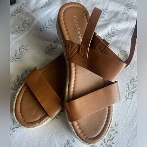 Brown chunky sandals